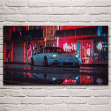 Cool blue custom 911 sport car 930  supercar fanart posters on the wall picture home living room decoration for bedroom KP367 2024 - buy cheap