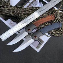 Cuchillo plegable con mango G10 + 420J2, 9cr18mov, cuchillo de supervivencia táctico para acampar y caza, de bolsillo, lavado de piedra, EDC, 10580 2024 - compra barato