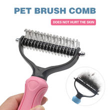 Double-Sided Cat Dog Hair Removal Comb Brush Stainless Steel Pet Fur Trimming Open Knot Rake Knife Pet Grooming Accessories 2024 - buy cheap