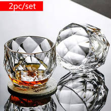 Vaso de Whisky de diamante para cerveza, copa de vidrio cortada con agua de 300-400ML, equipo para beber Vodka, regalo para el hogar, juegos de 2 uds. 2024 - compra barato