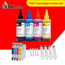 INKARENA T1971 Printer Ink Cartridge + 400ML Dye Ink For Epson T1951 T1961 Expression XP 101 201 211 401 204 104 214 411 WF-2532 2024 - buy cheap