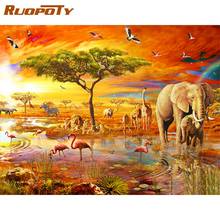 RUOPOTY Paint By Numbers Kits For Adults Kids HandPainted DIY Framed Canvas Animal Picture By Number Home Decor Unique Gifts 2024 - buy cheap