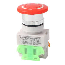 Interruptor de botón de bloqueo de parada de emergencia, botón de 10a, tapa de seta, 1NO, 1NC, DPST, SP99 2024 - compra barato