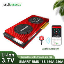 Li-ion Smart BMS 16S 60V 150A 200A 250A 3.7V rated with Bluetooth 485 CAN box NTC UART cable EV power storage 2024 - buy cheap