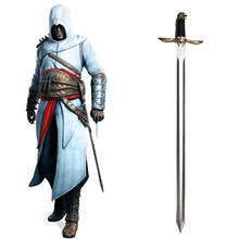 88cm Assassin's Creed Altair Ibn-LaAhad Cosplay Sword Figure Costume part Model Kids boy Gift +PU scabbard 2024 - buy cheap