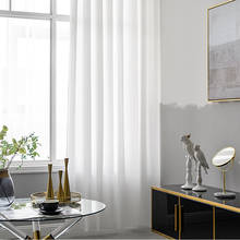 Living room white curtain light-transparent impervious screen curtain finished bedroom white gauze curtain gauze bay window 2024 - buy cheap