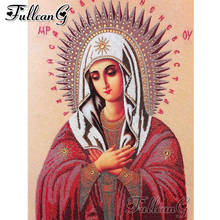 FULLCANG diy 5d diamond mosaic Religious Virgin Icon diamond painting full square round diamond embroidery sale decor FC2372 2024 - buy cheap