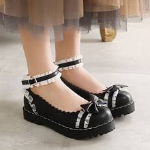 Coolulu lolita sapatos femininos de salto baixo, calçados de renda, roxo, arco, primavera/outono, tamanhos 33 a 43 2024 - compre barato
