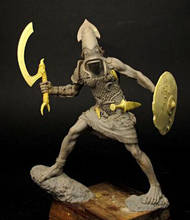 Suporte de guerreiro antigo com figura de resina de espada, kits miniatura gk sem montagem 1/24 2024 - compre barato