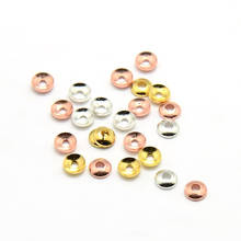 Tapas de cuentas de latón de 3mm, espaciador suelto pequeño de conos para fabricación de joyería, accesorios DIY, agujero de 3x2000mm: 1mm, 0,8 Uds. 2024 - compra barato