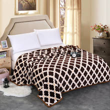 Grid High quality Thicken plush bedspread blanket 200x230cm High Density Super Soft Flannel Blanket  for the sofa/Bed/Car 2024 - buy cheap