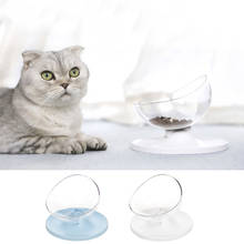 Anti-Skid Tilting Style Pet Bowl Creative Transparent Adjustable Pet Feeder Bowl Pet Food Bowl For Dogs Cat Pet Feeding Supplies 2024 - buy cheap