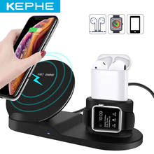 3 in 1 10W Qi Fast Phone Wireless Charger Stand for iPhone 11 Xs/Xs Max/XR/X /8/8 Plus/Samsung S9 S8+Apple iWatch Series 1/2/3/4 2024 - buy cheap