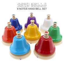 8 Notes Colorful Hand Bell Set Musical Instrument Musical Toy Beautiful Christmas Gift for Children Baby Early Education 2024 - buy cheap