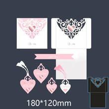 New heart envelope Cutting Dies Stencil DIY Scrapbooking Photo Album Embossing Decorative Paper Card Craft 120*180mm 2024 - buy cheap