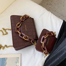 Elegant Female Mini Tote bag 2021  New Quality Leather Women's Designer Handbag Crocodile pattern Chain Shoulder Messenger Bag 2024 - buy cheap