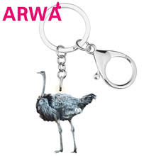 ARWA-llaveros acrílicos de avestruz para mujer, llavero largo con estampado de animales, joyería para mujer, niña, regalo, accesorios para monedero 2024 - compra barato