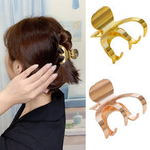 Brief Geometric Hair Claw For Women Girls Alloy Three Teeth Clamps Hair Crab Metal Gold Hair Clip Claws Accessories Hairpins 2024 - buy cheap