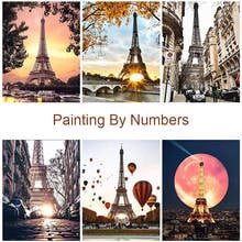 Pintura al óleo de paisaje por números para adultos, conjunto de pintura acrílica para amantes, Kits de manualidades Diy, dibujo de imagen para colorear por números, decoración artística 2024 - compra barato