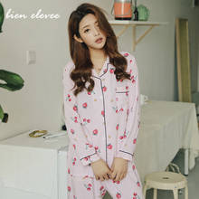 Women's Pajamas Sets Two-piece Sleepwear Home Suit for Ladies Spring Autumn Long-sleeved Turn-down Collar Female Casual Homewear 2024 - buy cheap