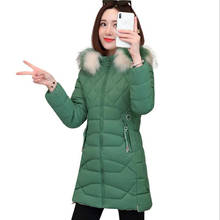 Женская куртка-парка 2020, Модный зимний женский пуховик на молнии, пальто размера плюс, теплая хлопковая зимняя Базовая Женская куртка Parker 2024 - купить недорого