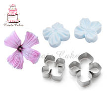 Juego de 4 unids/set de moldes de flor de Petunia de impresión, de silicona Veiner, para decoración de pasteles, Fondant, Sugarcraft, para pastel de flor de azúcar 2024 - compra barato