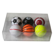 6 unids/caja pelotas deportivas de Golf de colores juego de golf al aire libre de interior pelotas de entrenamiento de práctica Regalo De golfista 2024 - compra barato