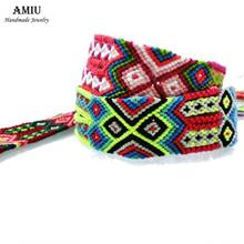 AMIU Handmade Popular Brand Bangle Big Weave Friendship Bracelet Brazilian Woven Rope String For Women Men Dropshipping Bracelet 2024 - buy cheap