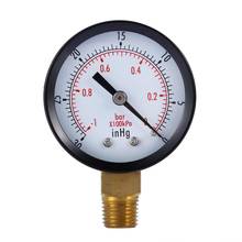 Dry Utility Vacuum Pressure Gauge Blk.Steel 1/4" NPT Lower Mount -30HG/0PS Utility Pressure Meter Gauge Manometers 2 inch 2024 - buy cheap