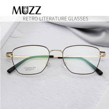 MUZZ-gafas cuadradas de titanio para hombre, montura Vintage para miopía, diseño de marca, 2020 2024 - compra barato