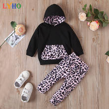 Baby Girl Clothes Sets Long Sleeve Hooded Printed Leopard Pants Sweatshirt Boutique Toddler Outfit Clothing Suit Kids Clothing 2024 - buy cheap