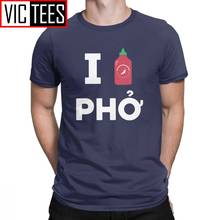 Мужская футболка с надписью I Love Sriracha Pho, 100% хлопковая футболка премиум-класса с надписью «I Love Sriracha Pho», топы для взрослых 2024 - купить недорого