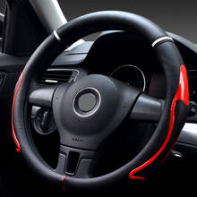 Auto Steering Wheel Cover Multicolor on Steering Protector Sport Car styling Flame modeling Leather Steering Cover 36/38/40cm 2024 - buy cheap