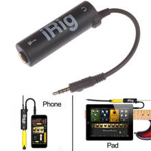 Interfaz de guitarra práctica de alta calidad, convertidor i-rig, reemplazo de guitarra para teléfono/almohadilla, negro 2024 - compra barato