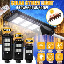 300W 600W 900W LED Solar Street Light PIR Motion Sensor Wtaerproof IP65 Black LED Remote Control Outdoor Garden Wall Lamp 2024 - buy cheap