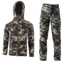 Outdoor Realtree Camouflage/Hunting Clothes Shark Skin Soft Shell Breathable Windproof Waterproof Hooded Hunting/Hiking Suits 2024 - buy cheap