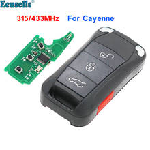 4 BUTTONS Remote Key Fob 3+1 Button 315MHz/433mhz for Porsche Cayenne 2004-2011 with ID46 chip Uncut HU66 blade 2024 - buy cheap