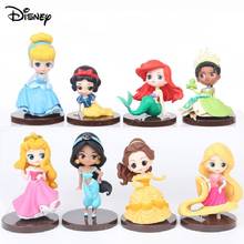 8 pçs/set Disney Princess Anime Figuras de Ação Brinquedos Modelo Boneca Decoração de Mesa Branca de Neve Cinderela Coleção Presente Das Crianças 2024 - compre barato
