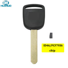 Blank transponder key casing shell with ID46 PCF7936 chip for Honda Accord Civic CR-V Crosstour Element Fit Pilot HON66 blade 2024 - buy cheap