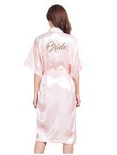 Плюс размер 3xl ночное белье повседневное Письмо "невесты" кимоно купальный халат невесты свадебное платье женская ночная рубашка 2024 - купить недорого