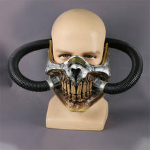 Filme mad max máscara capacete máscara do punk esqueleto máscara halloween diabo adereços cosplay pvc halloween cosplay máscaras 2024 - compre barato