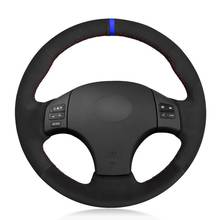 Car Steering Wheel Cover Hand-Stitched Black Genuine Leather Suede For Lexus IS IS250 IS250C IS300 IS300C IS350 IS350C F SPORT 2024 - buy cheap