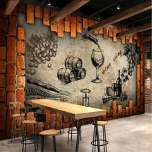 Retro Industrial Style Wine Storage Room Wine Cellar Manor Mural Wallpapers 3D Winery Bar Decor Wall Paper Papel De Parede 3D 2024 - buy cheap