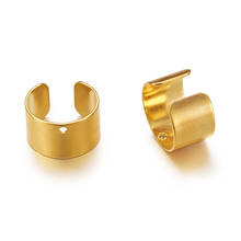 Punk Rock Brass Ear Cuff Clip-On Earrings Non-Piercing for Women Men Ear Clips Jewelry Unisex 4 Colors200pcs 9.5x10x6mm 2024 - buy cheap