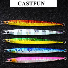 CASTFUN-señuelo de pesca Artificial, anzuelo de Metal, Jigging 80g 100g 160g 200g, 5 unids/lote 2024 - compra barato