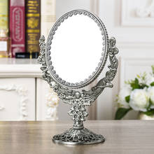 Espelho de mesa europeu de dupla face retrô, tamanho grande, para presente, espelho de aumento, decoração para casa, espelho grande j027 2024 - compre barato