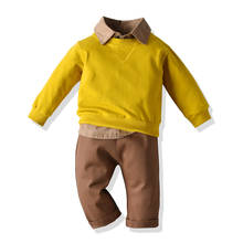 Tem doger conjunto infantil de casaco + camisa + calça, roupas casuais para meninos pequenos, primavera e inverno 2020 2024 - compre barato