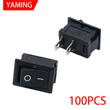 100pcs Black Push Button Switch 6A-10A 110V 250V KCD1 2pins Snap-in On/off Rocker Switch 21mmx15mm 2024 - buy cheap