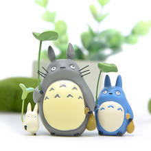3PCS/Lots Hot Japanese Anime Mini Tonari no Totoro Lotus leaf Cartoon Figure Decoration Toys Dolls for Children Christmas Gifts 2024 - buy cheap