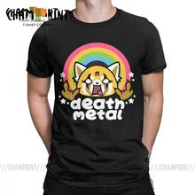 Death Metal Aggretsuko Men T-Shirts Aggressive Retsuko Funny Cotton Tee Shirt Short Sleeve T Shirt Birthday Present Clothes 2024 - buy cheap